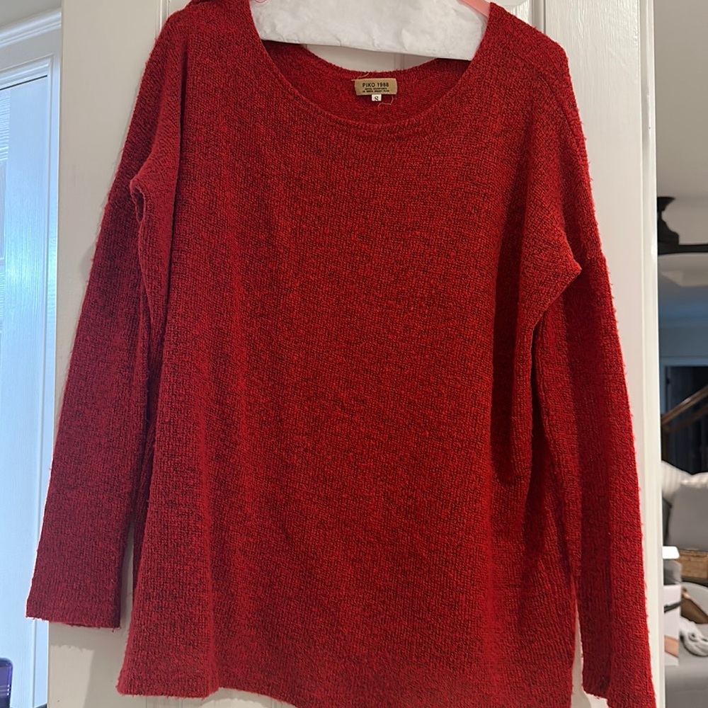 Red Piko Sweater
